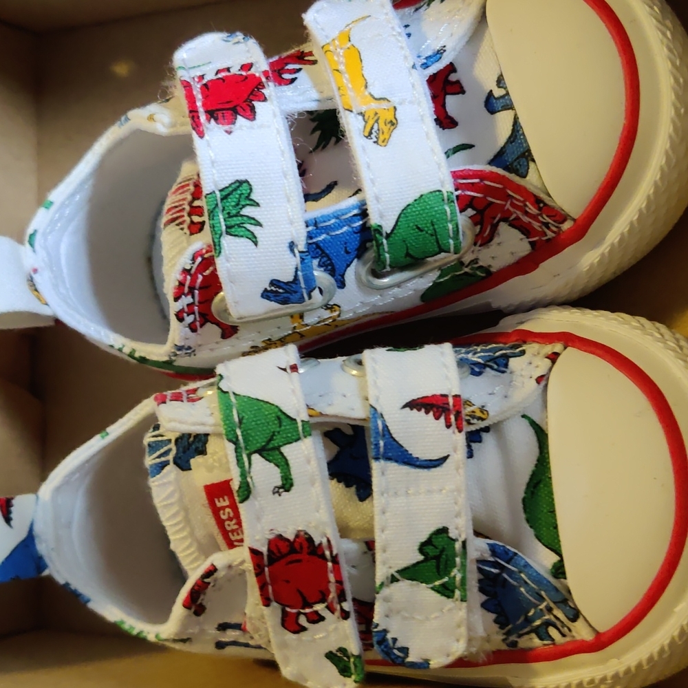 Converse infant size 2 dinosaur sneakers